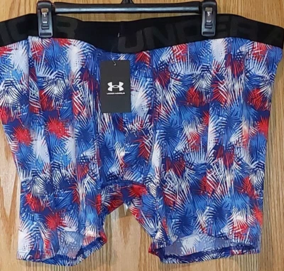 New Mens Big & Tall Under Armour Boxerjock Briefs sz 5XL Red/White/Blue -3618 - Image 1 of 3