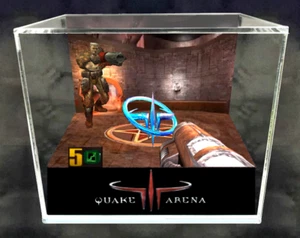 Quake 3 - Cubo 3D Diorama Hecho a Mano - Videojuegos - Shadowbox - Imagen 1 de 1