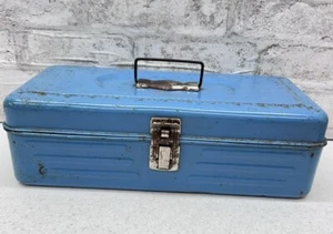 VINTAGE UNION STEEL UTILITY METAL TOOL BOX CASE TACKLE BOX - Picture 1 of 8