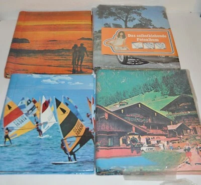 4 x 70er Jahre Vintage Fotoalbum selbstklebend Neu Surfer Oldtimer Urlaub Liebe - Bild 1 von 4