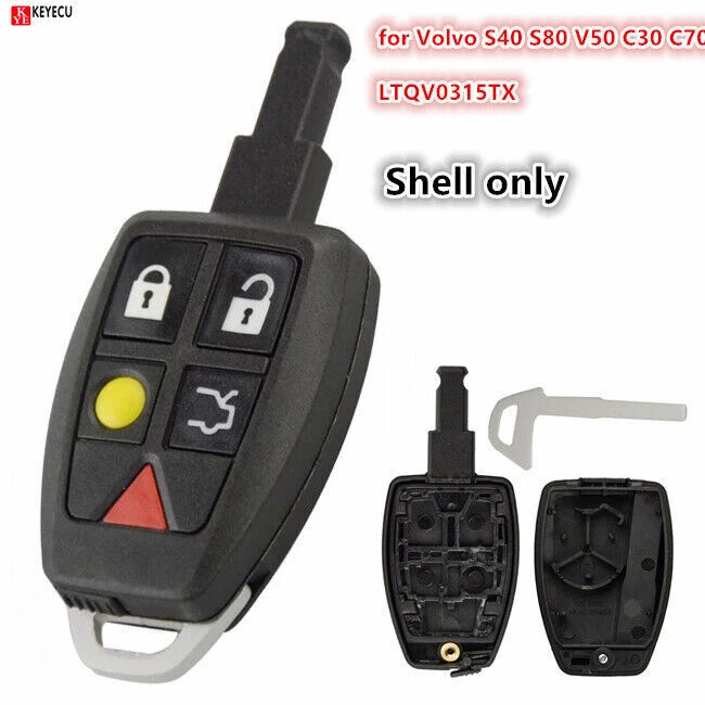 for Volvo C30 S40 V50 C70 - 2004 2005 2006 2007 - 2013 Remote Key Shell Case Fob - Image 1 of 4
