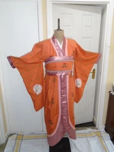 Kimono ladies Mikado show large 38 bust size theatre orange - Picture 1 of 5