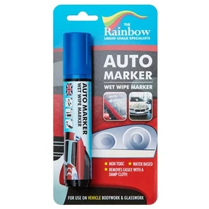 Car Paint Marker Pens Auto Writer Blue - Wide Tip - Windows, Glass, Tire, Metal - Picture 1 of 9