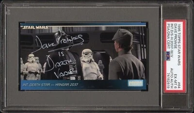 1995 STAR WARS Widevision DAVE PROWSE Signed DARTH VADER Death Star PSA/DNA - Image 1 of 2