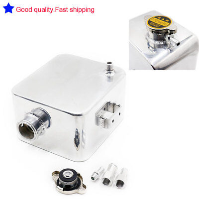 Universal 2L Aluminium Alloy Water Coolant Header Overflow Expansion Tank Silver • 38.55€