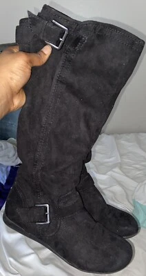 Botas hasta la rodilla negras REPORT talla 7W Foto 1 de 2