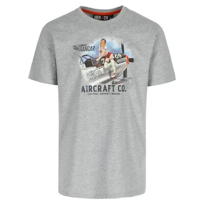 HEROCK T-Shirt Sky Racer Limited Edition Aircraft Vintage grau DHL-Paket ★TOP★