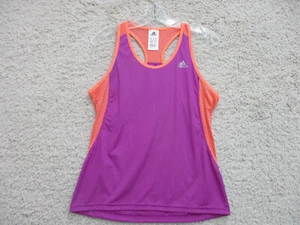 Adidas Tank Top Shirt Medium Adult Pink Orange Sleeveless Stretch Gym Womens M - Picture 1 of 9