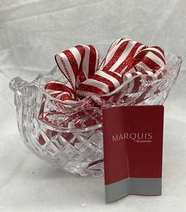 Waterford Marquis Holiday Sleigh Lead Crystal Bowl~New In Box - Picture 1 of 12