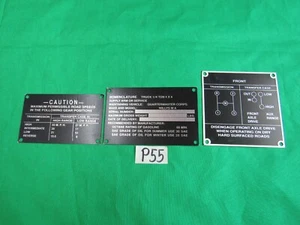 Data plate set Prototype Fits Willys MA jeep (P55) - Picture 1 of 4