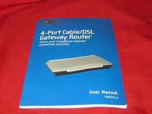 CABLE BELKIN 4 PUERTOS / ROUTER GATEWAY DSL F5D5231-4 - SOLO MANUAL DE USUARIO - Imagen 1 de 4