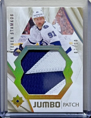 2023-24 Upper Deck Ultimate Steven Stamkos Jumbo Patch Gold #/10 - Image 1 of 2