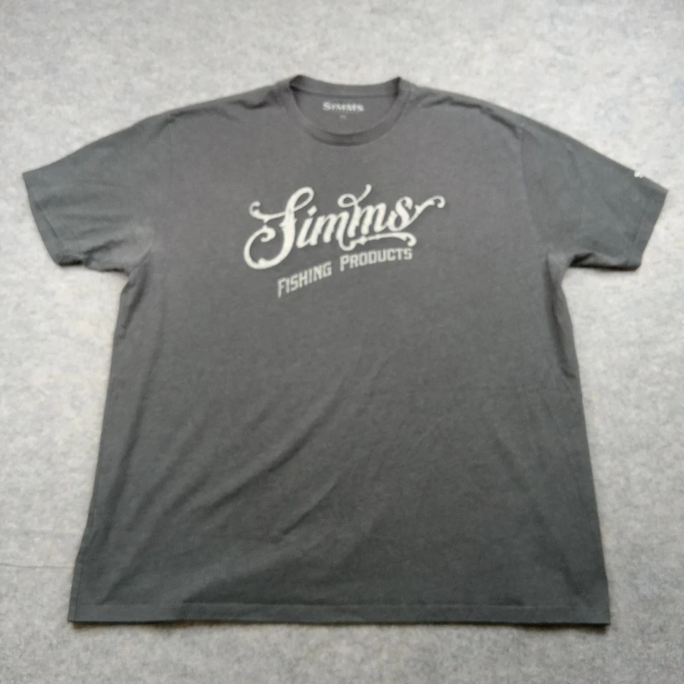 Simms Shirt Mens 2XL Gray Fishing Products Graphic Tee Short Sleeve Outdoors - Image 1 of 4