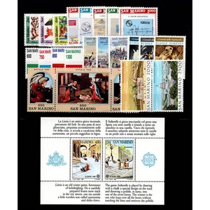 SM1376 - 1989 San Marino Year Complete 23 Stamps +1 Bf New MNH - Picture 1 of 1