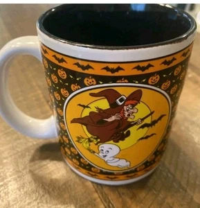 Casper The Friendly Ghost Coffee Cup Mug Halloween Witch 1986 - Picture 1 of 7
