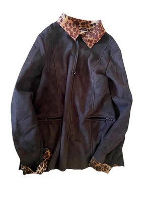 Jaqueta feminina vintage anos 2000 com estampa de animais Deadstock tamanho 20 - Imagem 1 de 4