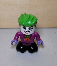 2008 LEGO Duplo The Joker Minifigure 1.75" DC Comics Sets 10544 10919 RARE