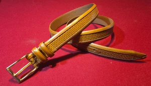 Cinturón de vestir Allen Edmonds tejido canasta nogal 28090 piel de becerro talla 44 - Imagen 1 de 7