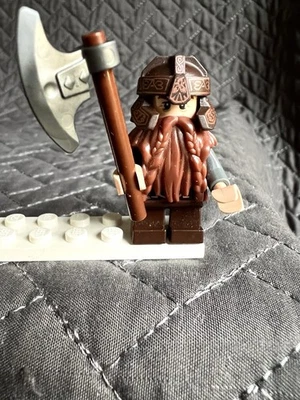 LEGO The Hobbit Lord of the Rings MINIFIGURE GIMLI lor013 9473 9474 79006 79008 - Image 1 of 4