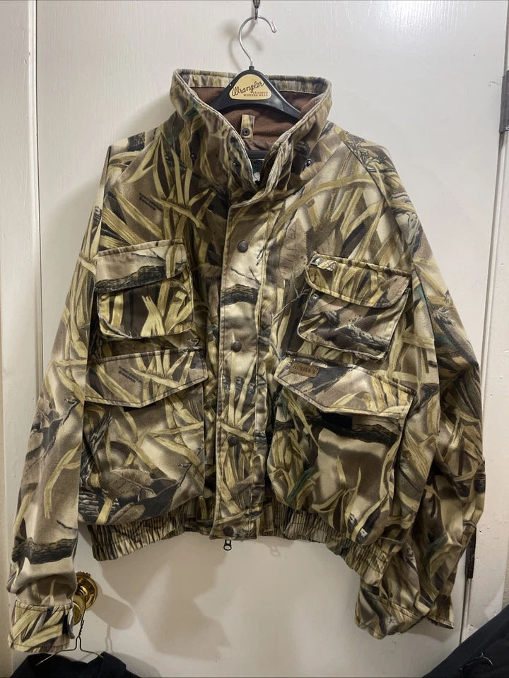 Chaqueta de Caza Vintage Herters Concha y Forro Aves Acuáticas Pantano Deportes Pato Ciervo Foto 1 de 4