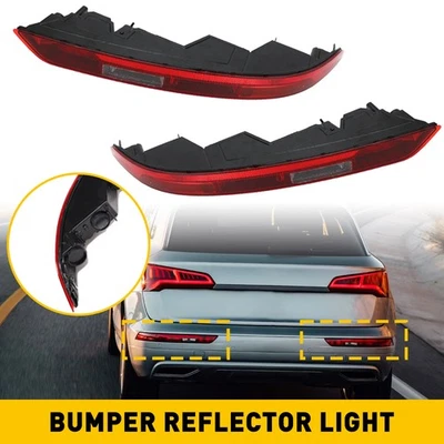 Pair Rear Bumper Lamp Reflector Brake Tail Light LH & RH For 2018-2021 Audi Q5 — 第 1/4 张图片