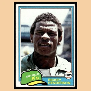 Tarjeta de béisbol Rickey Henderson #261 1981 Topps Oakland Athletics MLB en muy buena condición - Imagen 1 de 4