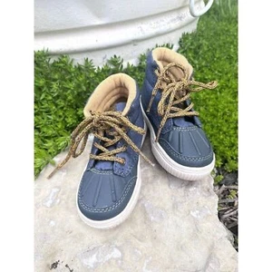 oshkosh b'gosh Duck Boots Navy Tan Size 6 Toddler - Picture 1 of 12