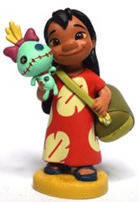 Disney Store Authentic LILO & SCULLY FIGURINE Cake TOPPER LILO & STITCH Pvc NEW 