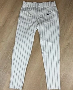 Nike Men’s LSU Baseball Pants DriFit Pinstriped White/Purple SzL DX9082-100 LSU - Picture 1 of 6