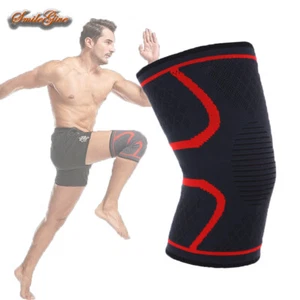 Knee Compression Brace Sleeve Support Sport Joint Injury Pain Relief Arthritis - Picture 1 of 13