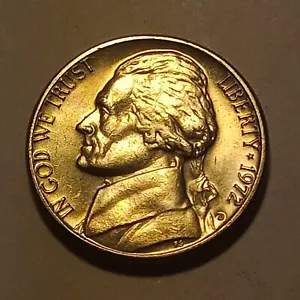 1972 D D/D west RPM/DDO Jefferson Nickel - GEM BU+ - Doubled Die In 1972 - Picture 1 of 9