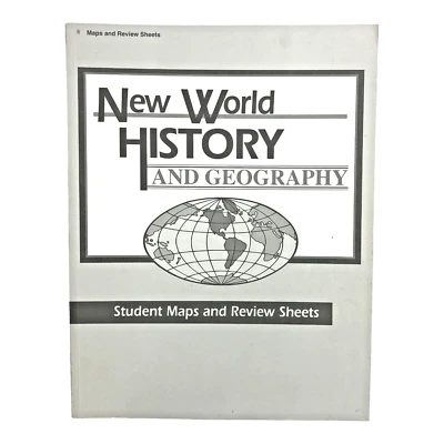 A Beka New World History and Geography Student Maps Review Sheets Paperback Book - Image 1 of 4