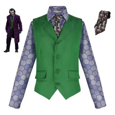 Batman Caballero Oscuro Joker Camisa Hexagonal Disfraz Juegos con disfraces Halloween Fiesta Traje 1 Juego Foto 1 de 4