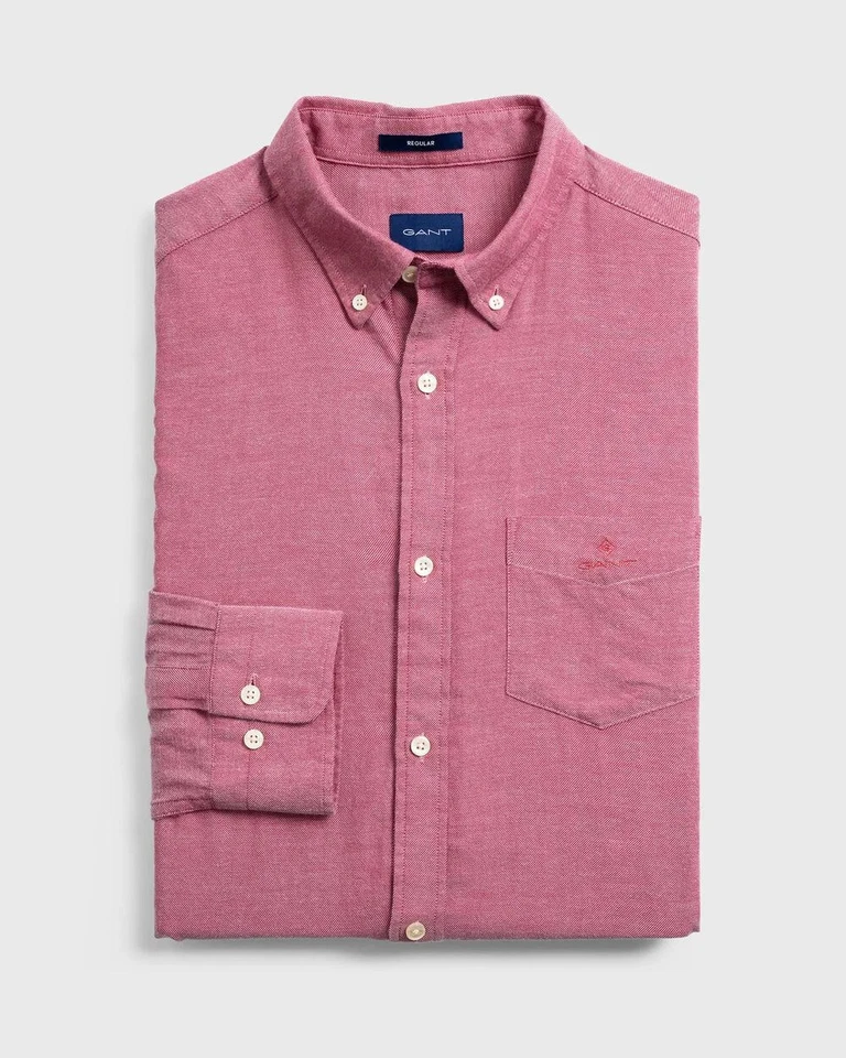 Camisa con botones de franela soplada por el viento roja caoba GANT 3021330 talla M nueva con etiquetas Foto 1 de 1