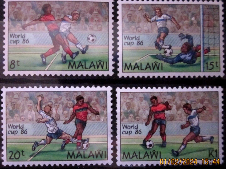 MALAWI 1986 ~ S.G. 746 - 749 ~ WORLD CUP FOOTBALL CHAMPIONSHIP. ~ MNH #03463 - Image 1 of 1