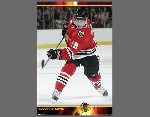 Rare JONATHAN TOEWS Rookie Year (2007-08) NHL Superstar Action Wall POSTER Cover