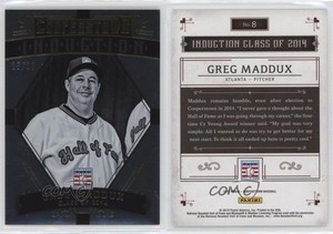 2015 Panini Cooperstown HOF Induction Images Gold /25 Greg Maddux #8 HOF