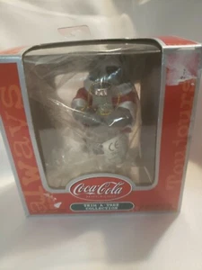Plush Seal hugging Coke bottle Christmas Ornament Coca Cola NEW open box - Picture 1 of 9