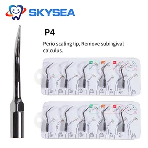 1-10 Dental Ultrasonic Piezo Scaler Tips P4 fit Woodpecker EMS Handpiece - Picture 1 of 12
