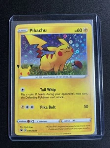 Carta Pikachu 25° Anniversario SWSH039 HOLO Promo Pokemon General Mills CONFEZIONE FRSH - Foto 1 di 2