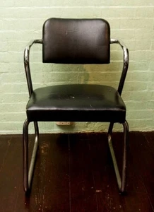 Gilbert Rohde/“Z” tubular desk chair/ Royal Metal Man Co., Chicago/Deco/Original - Picture 1 of 7