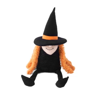 Zippy Paws Halloween Crinkle Squeaker Dog Toy - Witch with Long Crinkly Legs - Image 1 of 2