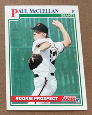 1991 Score Rookie Prospect Card # 726 Paul McClellan - San Francisco Giants