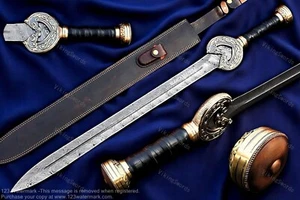 Herugrim Espada del Rey Teoden Hobbit Damasco Acero Película Batalla Regalo con Funda - Imagen 1 de 6