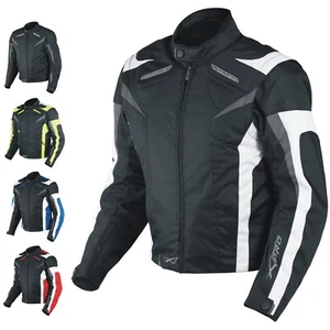 Giacca Tessuto Moto Protezioni CE Manica Staccabile Gilet Termico Removibile - Afbeelding 1 van 63