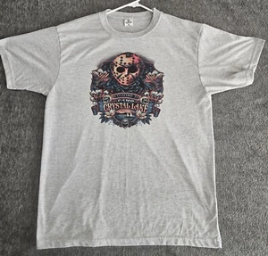 Vapor Apparel Mens XL Gray T Shirt Jason Friday The 13th Camp Crystal Lake - Picture 1 of 5