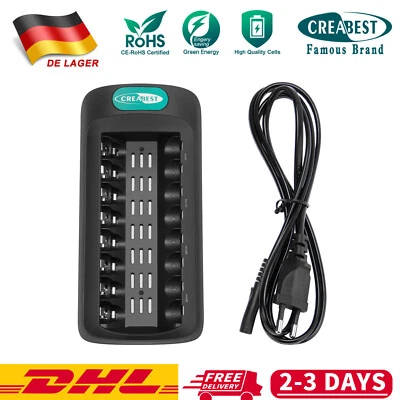 Akku Ladegerät für 1-8x AA/AAA Akkus Ni-MH/Ni-CD Batterieladegerät USB Universal - Bild 1 von 4