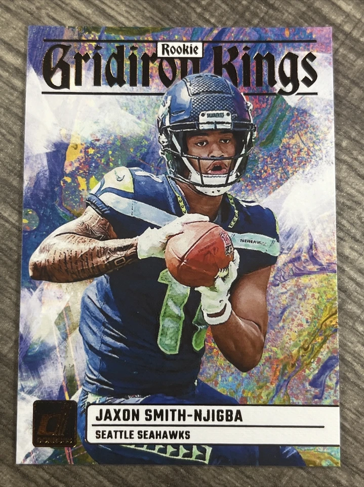 2023 Donruss, Gridiron Kings, Jaxon Smith-Njigba, Seattle Seahawks, #RGG-7, RC - Image 1 of 4