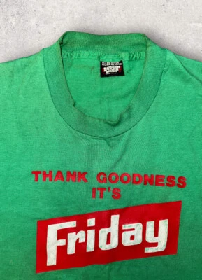 Camiseta Screen Stars Best - Thank Goodness Its Friday - Puntada Única - Para Hombre XL Foto 1 de 3