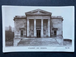 The War Memorial, Stockport Cheshire Real Photo Vintage Postcard T3 - Picture 1 of 2